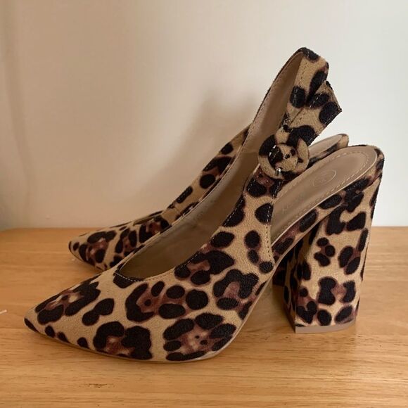 Nasty Gal Leopard Print Heels - Size 5 - Picture 8 of 12
